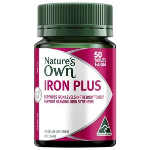 (PRE ORDER) Nature's Own Iron Plus 50 Tablets shelf life 2yrs